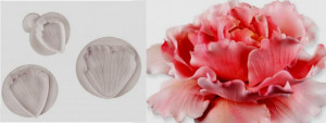 Petali Peonia. 3 Stampi ad espulsione. PME