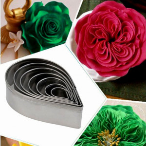 Petali Rosa. 6 Stampi in metallo