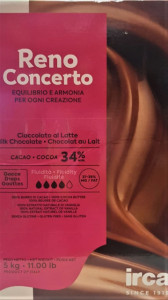 Reno Concerto. Cioccolato al Latte. Qualità Superiore. Irca