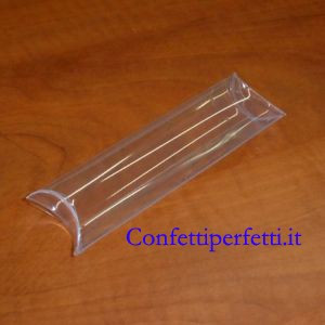 Set di 12 Tubi in PVC trasparenti 86x37x15 mm.