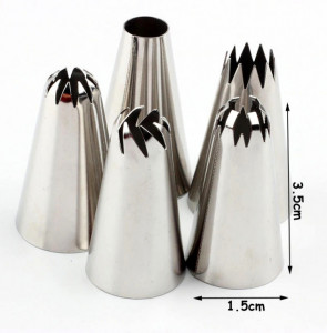 Set 9 Beccucci Per Pasticceria Grandi In Acciaio Inox 304: Ugelli Numerati Per Decorazione Torte, Muffin E Crema, Con Scatola Regalo Trasparente