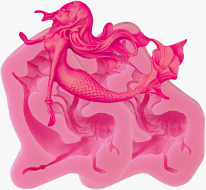 Sirena intera di 8.5 cm. Mare. Stampo silicone Sirenetta
