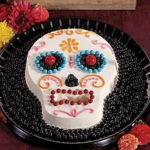 Teschio Halloween. Stampo Tortiera antiaderente. Wilton