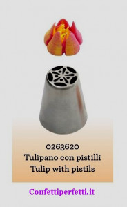 TULIPANO con PISTILLI 17. Beccuccio Russo per Fiori completi Decora