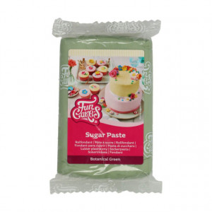 Verde Botanico. Pasta di zucchero FunCakes. 250 gr. Botanical Green.Senza Glutine e Kosher