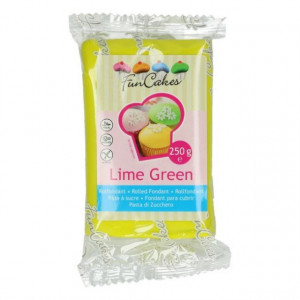 Verde Lime. Pasta di zucchero FunCakes. 250 gr. Senza Glutine e Kosher
