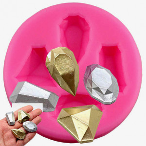 4 Diamanti e Gemme Preziose. Stampo in Silicone