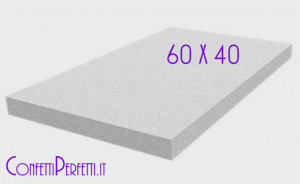 Base Rettangolare 60 x 40 Altezza 5 cm. Dummy. Basi in polistirolo