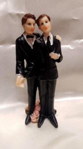 Coppia Uomini. Cake Topper. Mano nella mano