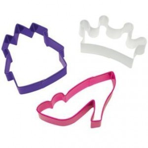 Corona Reale Scarpa e Castello. Set di 3 Tagliapasta in metallo.