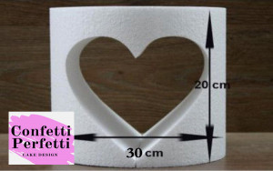 Cuore Forato. Base tonda polistirolo