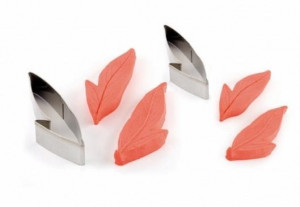 Foglia Peonia. 4 Venatori in silicone + Stampo Cutter in metallo