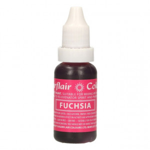 Fucsia. Vernice a Gocce. Per Panna Creme Burro e Pasta di Zucchero. 14 ml. Sugarflair