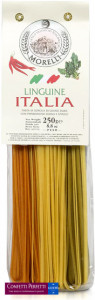 Linguine Italia con Peperoncino e Spinaci. Pasta Morelli. 250 gr.
