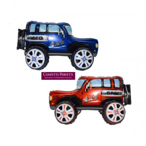 Macchina SUV 3D. Palloncino XL Metal Mylar di 57 X 38. Rossa o Blu. Gonfiabile ad Aria