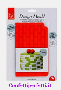 Mattoni. Stampo in silicone per decorazioni a rilievo. Modecor.