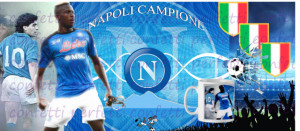 Napoli campione d'Italia. Tazza di 330 ml in ceramica. Personalizzabile con Nome o Dedica. Modello MUG