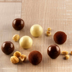 Palline Praline e Tartufini. Stampo per Cioccolato in silicone