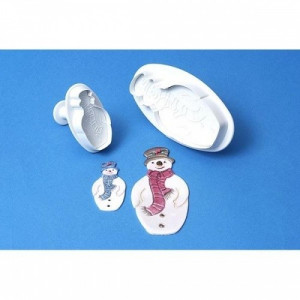 Pupazzo di Neve. Set 2 Stampi espulsione Tagliapasta