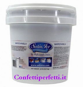 1 Kg. Bianca. SATIN ICE. Pasta di zucchero Certificata Kosher. Gluten Free