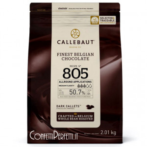 805. Cioccolato dal sapore leggero di cioccolata fondente. Callebaut