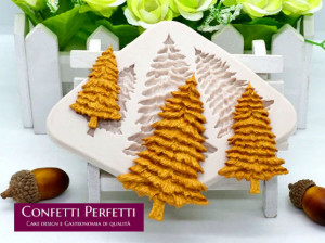 Albero di Natale. Stampo silicone con 3 Alberi