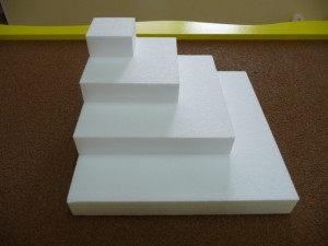 Altezza 5 cm.Rettangolari. Dummy. Basi in polistirolo.