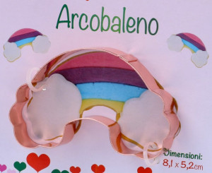 Arcobaleno. Coccinella. Stampo e Tagliapasta in metallo Ramato.