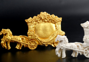 Carrozza con Cavallo. Grande Stampo in silicone.Palace Carriage Silicone Mold