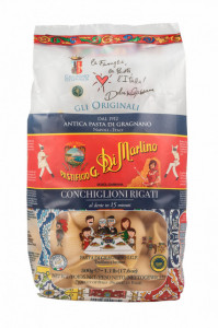 Conchiglioni rigati. 500 gr. Pastificio Di Martino Dolce e Gabbana. Gragnano. IGP