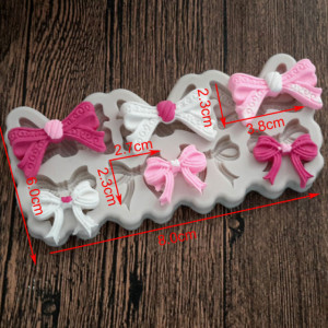 Fiocchi e Papillon. Stampo in Silicone con 7 Fiocchi