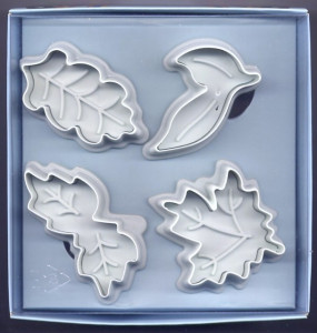 Foglie varie. Set di 4 Stampi espulsione Tagliapasta.