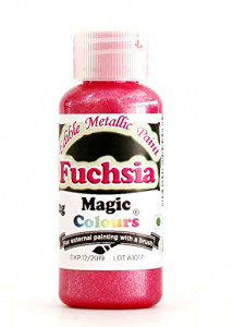 Fucsia. Colorante Metallizzato per Pittura. Kosher e Gluten Free. Magic Colours