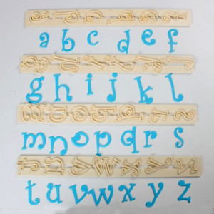 Funky Minuscole Lettere. Set di 26 caratteri. FMM