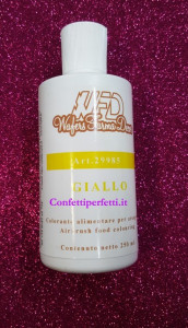 Giallo 250 ml. Colorante a base acqua per Aerografo. WFD