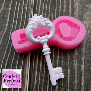 Grande Chiave decorata in 3D. Stampo in Silicone