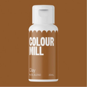 Marrone Clay Colour Mill. Colorante alimentare a base olio di 20 ml