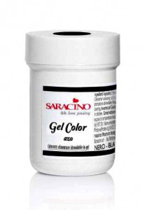 Nero. Colorante alimentare in gel 30 gr. Saracino