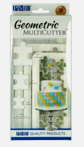 Puzzle. Set di 3 Multi Tagliapasta Geometrici. 