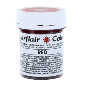 Rosso. Colorante al Burro di Cacao per Cioccolato. Sugarflair