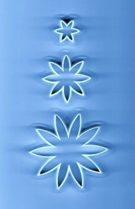 Margherita. 3 Stampi in plastica per il cake design