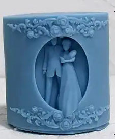 Sposi. Stampo in silicone per Candela Matrimonio di 8 cm