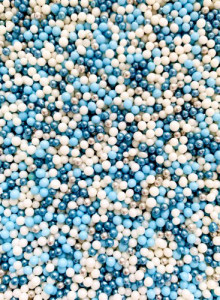 Sprinkle Glitter di Zucchero. Perle sfumate Blu e Celeste. Light Blue.100 gr.