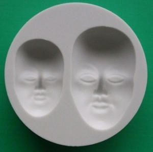 Stampo con 2 Volti Uomo. Stampo in silicone