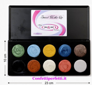 Trousse Gel. 10 Coloranti cremosi per alimenti. SWEET MAKEUP. Senza Glutine.