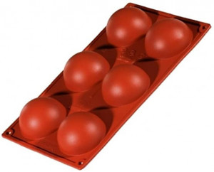 6 Semisfere di 60 mm. Stampo in silicone