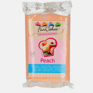 Aromatizzata Pesca. Pasta di zucchero al Colore e Sapore di Pesca. Funcakes. 250 gr.