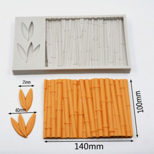 Bamboo Legno Stampo in silicone per il cake design