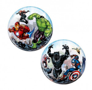 BUBBLE AVENGERS. Palloncino con 2 facce. Foil Mylar di 56 cm