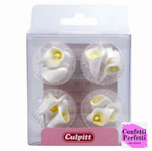 Calla. Set di 12 Fiori per decorazioni in zucchero